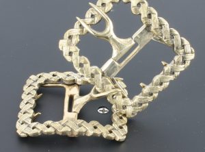 Basket Weave, Brass Colonial Shoe Buckle