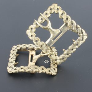 Basket Weave, Brass Colonial Shoe Buckle