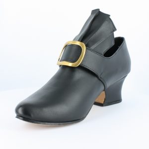Martha-Colonial black-smooth leather shoe