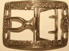 Pierced Shoe Buckle, Brass