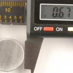 plain flat pewter button, 3/4″, F128