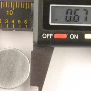 plain flat pewter button, 1-1/8″, L128