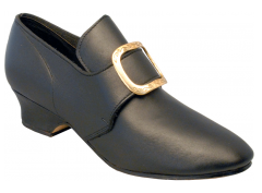 Connie, black-smooth Colonial Shoe