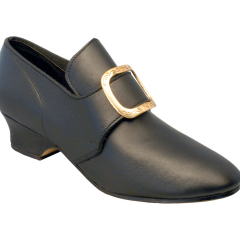 Connie, black-smooth Colonial Shoe