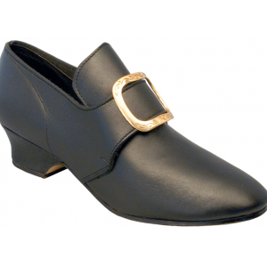 Connie, black-smooth Colonial Shoe