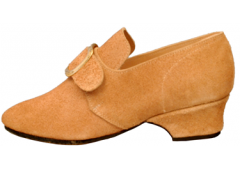 Connie, natural-rough-out Colonial shoe