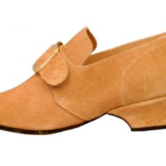 Connie, natural-rough-out Colonial shoe