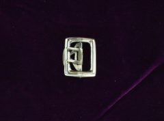 Knee Buckles, White Bronze Square