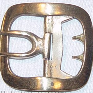Ladies Plain Colonial Brass Shoe Buckle