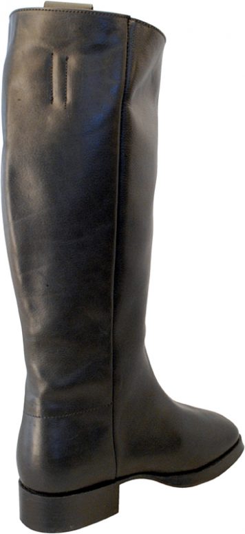 Historic Stovepipe boot, black smooth side out. | Fugawee