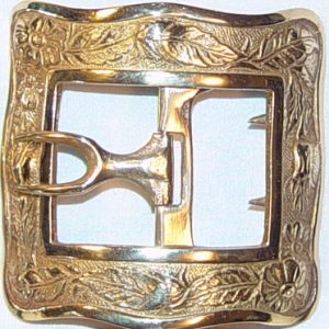 Great Thistle shoe buckle, Brass