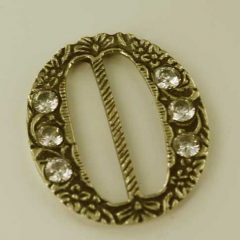 Oval Gem Buckle, brass