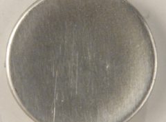 105 M Concave Pewter Button. Hand made in the USA