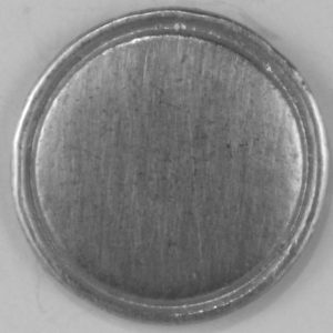 Domed with rim, pewter button, 109