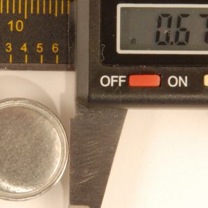 Domed with rim, pewter button, 109