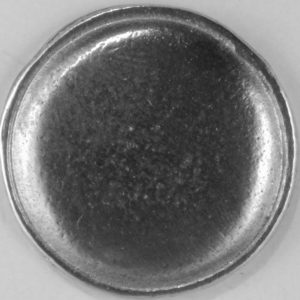 domed with rim, pewter button, 110