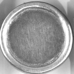 flat with a rim Pewter Button, 111