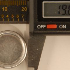 flat with a rim Pewter Button, 111