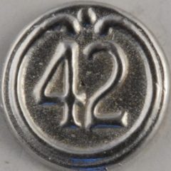 42nd highlander, Military Pewter button, 1/2 inch, 114