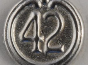 42nd highlander, Military Pewter button, 1/2 inch, 114. Hand made in the USA