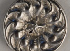 Swirl, center star Pewter Button, 11/16″, 118. Hand made in the USA