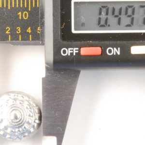 Acorn design, very high domed, Pewter Button, 1/2, 119