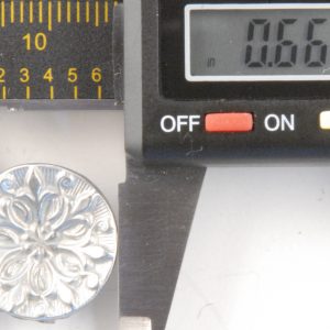 Opening Bud, concave, Pewter Button, 136