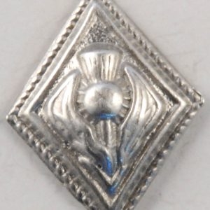 Diamond Thistle, musician pewter button, 5/8″x3/4″, 139