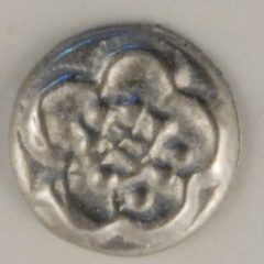 Chrysanthemum, tiny mum Pewter Button, 5/16″, 146