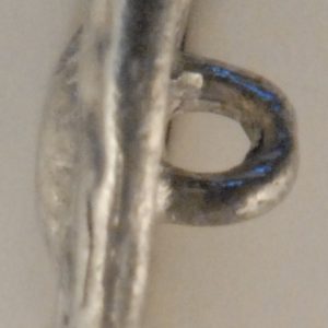 4 holes with rim, Medallion Pewter Button, flat with rim, 148