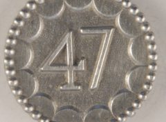 Enlisted 47th Pewter Button 9/16TH, 156. Hand made in the USA