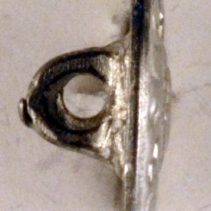 Hex design, 6 point center floral Pewter Button, 5/8″, 161