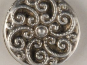 Swirled Fancy Pewter Buttons 1/2in, 163. Hand made in the USA