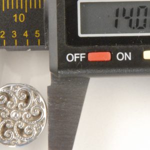 Swirled Fancy Pewter Buttons 1/2in, 163