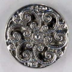 Swirls Pewter Button 11/16 inch, 164