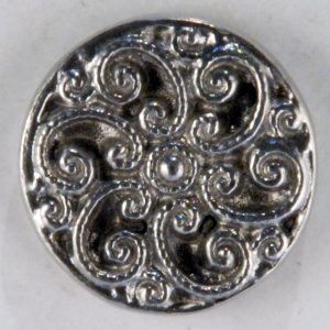 Swirls Pewter Button 11/16 inch, 164