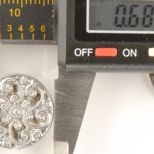 Swirls Pewter Button 11/16 inch, 164
