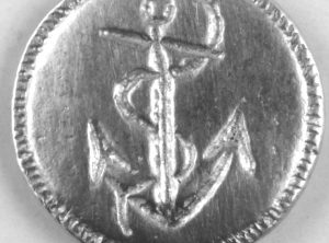 Anchor Pewter Button, 168. Hand made in the USA