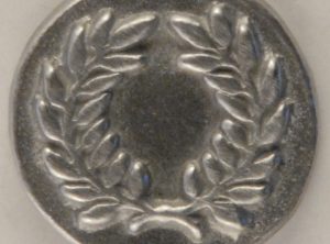 Laurel Wreath, Pewter Button, 5/8″, 174. Hand made in the USA