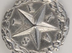 Texas Star Pewter Button, 1″, 181. Hand made in the USA