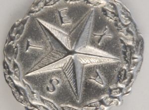 Texas Star Pewter Button, 1″, 181. Hand made in the USA