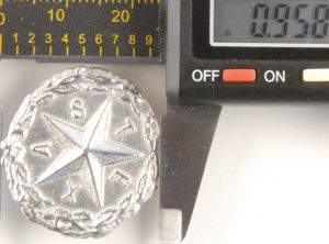 Texas Star Pewter Button, 1″, 181. Hand made in the USA