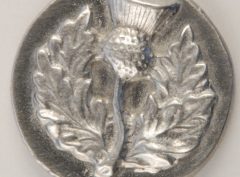 Thistle, Large Pewter Button, 1-1/8″, 182. Hand made in the USA