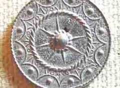 Targ design, Pewter Button, 3/4″, 125. Hand made in the USA