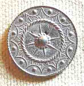 Targ design, Pewter Button, 3/4″, 125. Hand made in the USA