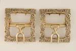 Swirl Colonial shoe buckle in White Bronze