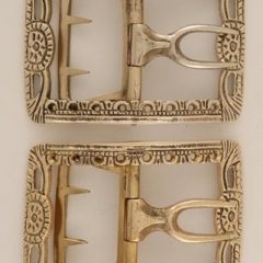 Pierced Shoe Buckle, Brass