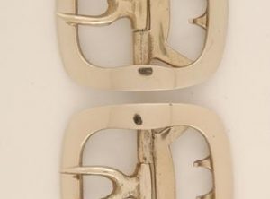 Colonial White Bronze Buckle, Military #1