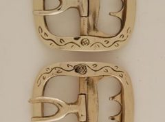 Vine and Leaf, Brass ladies shoe buckle