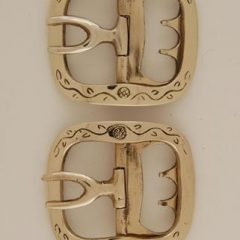 Vine and Leaf, Brass ladies shoe buckle